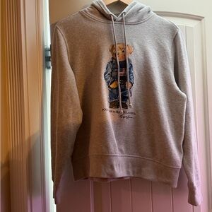 Polo by Ralph Lauren Light Gray Bear Graphic Hoodie